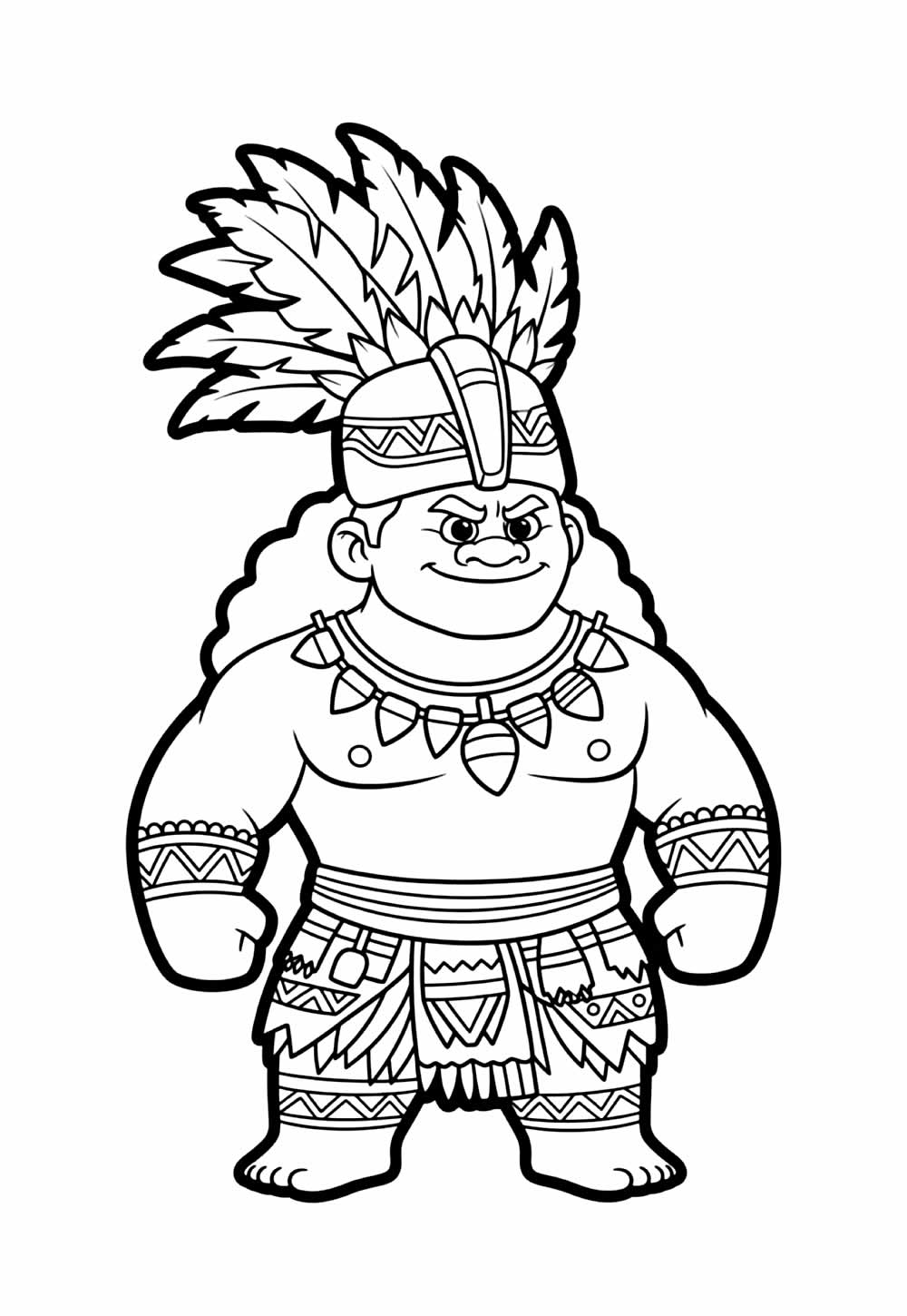 Desenho de Maui para imprimir