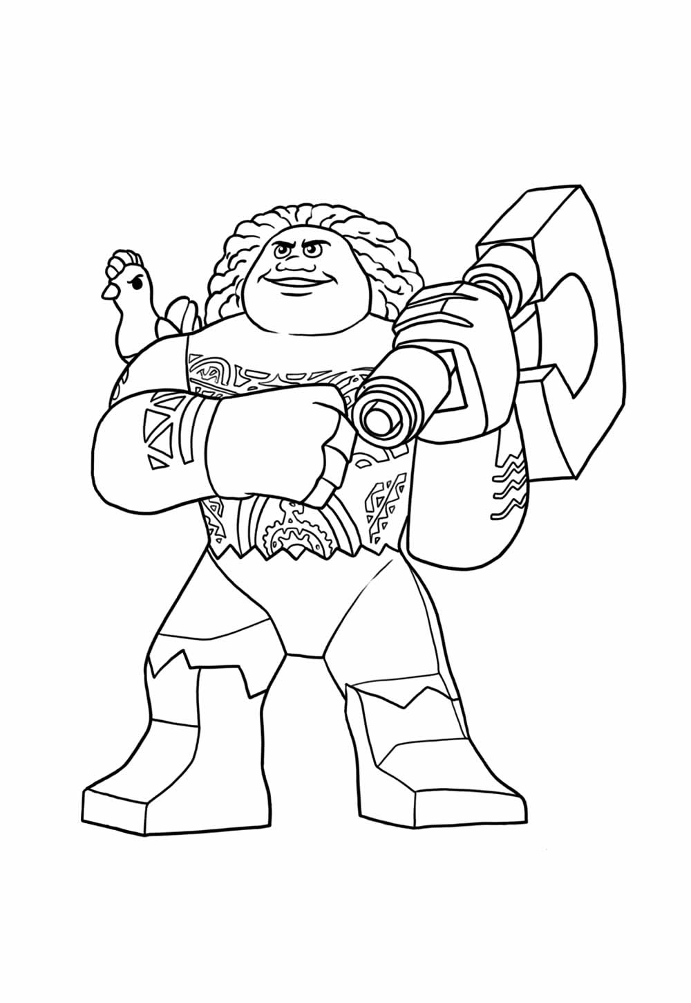 Desenho de Maui para colorir