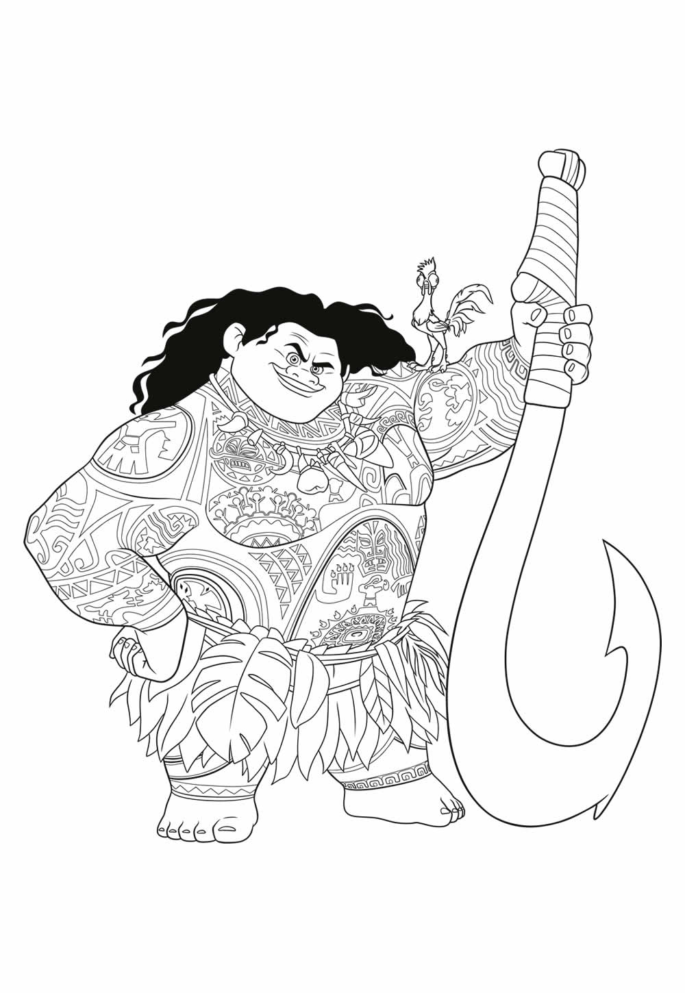 Desenho de Maui para colorir