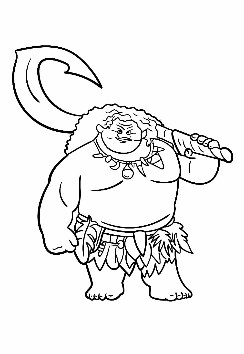 Desenho de Maui para pintar