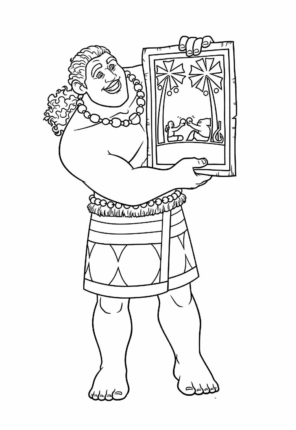 Desenho para colorir - Moana