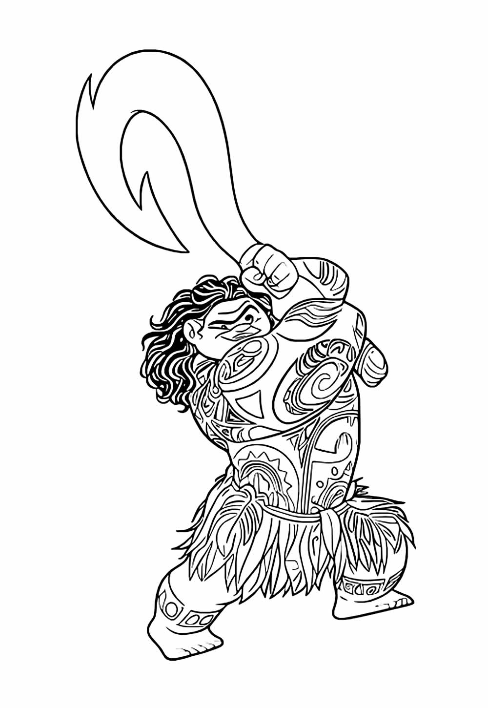 Desenho de Maui para colorir