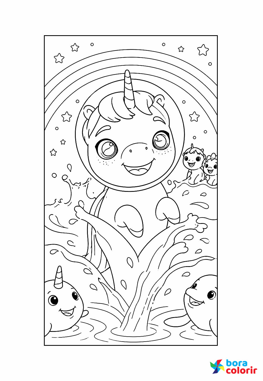 Unicórnio - Desenho de Not Quite Narwhal