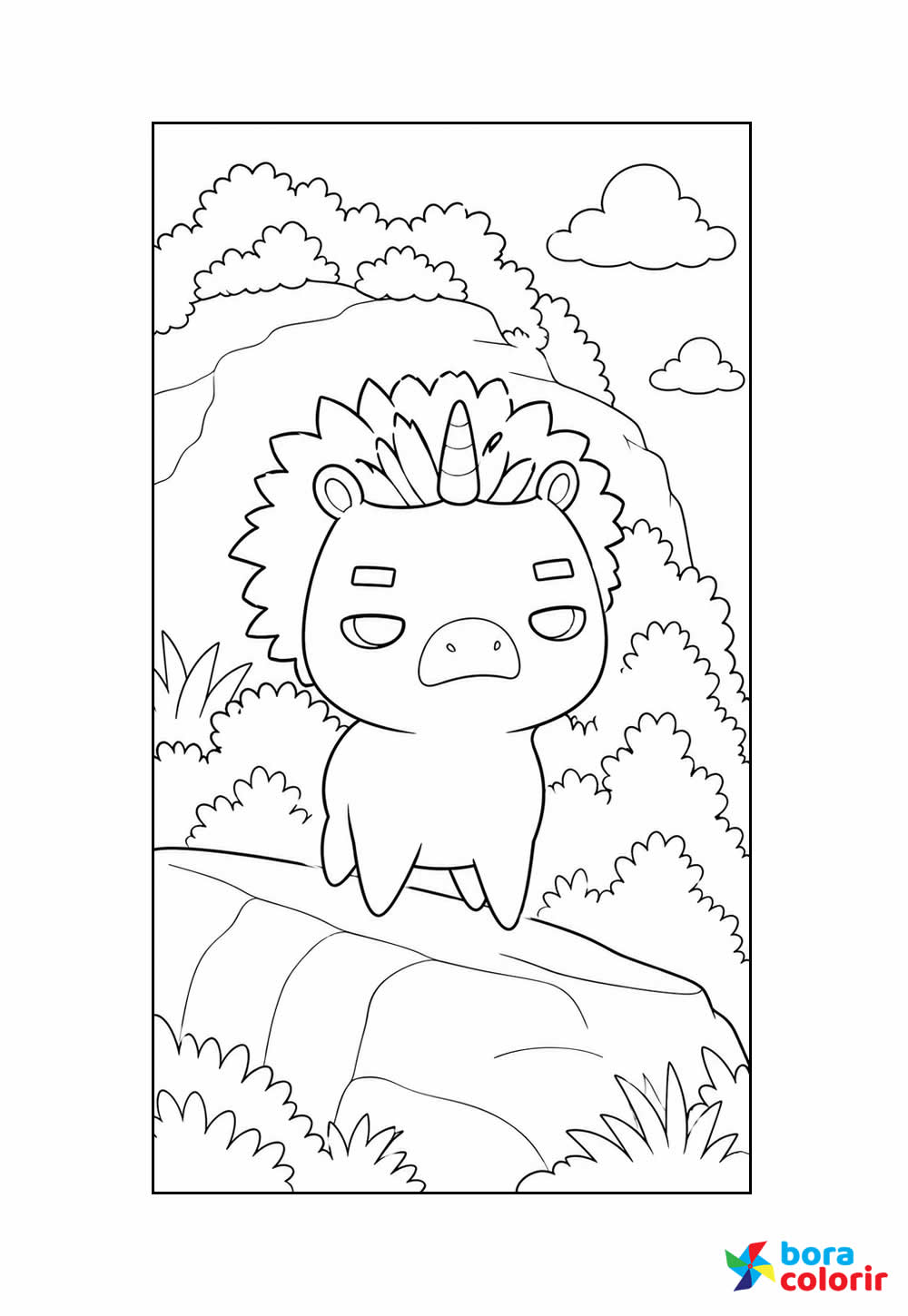 Not Quite Narwhal para colorir