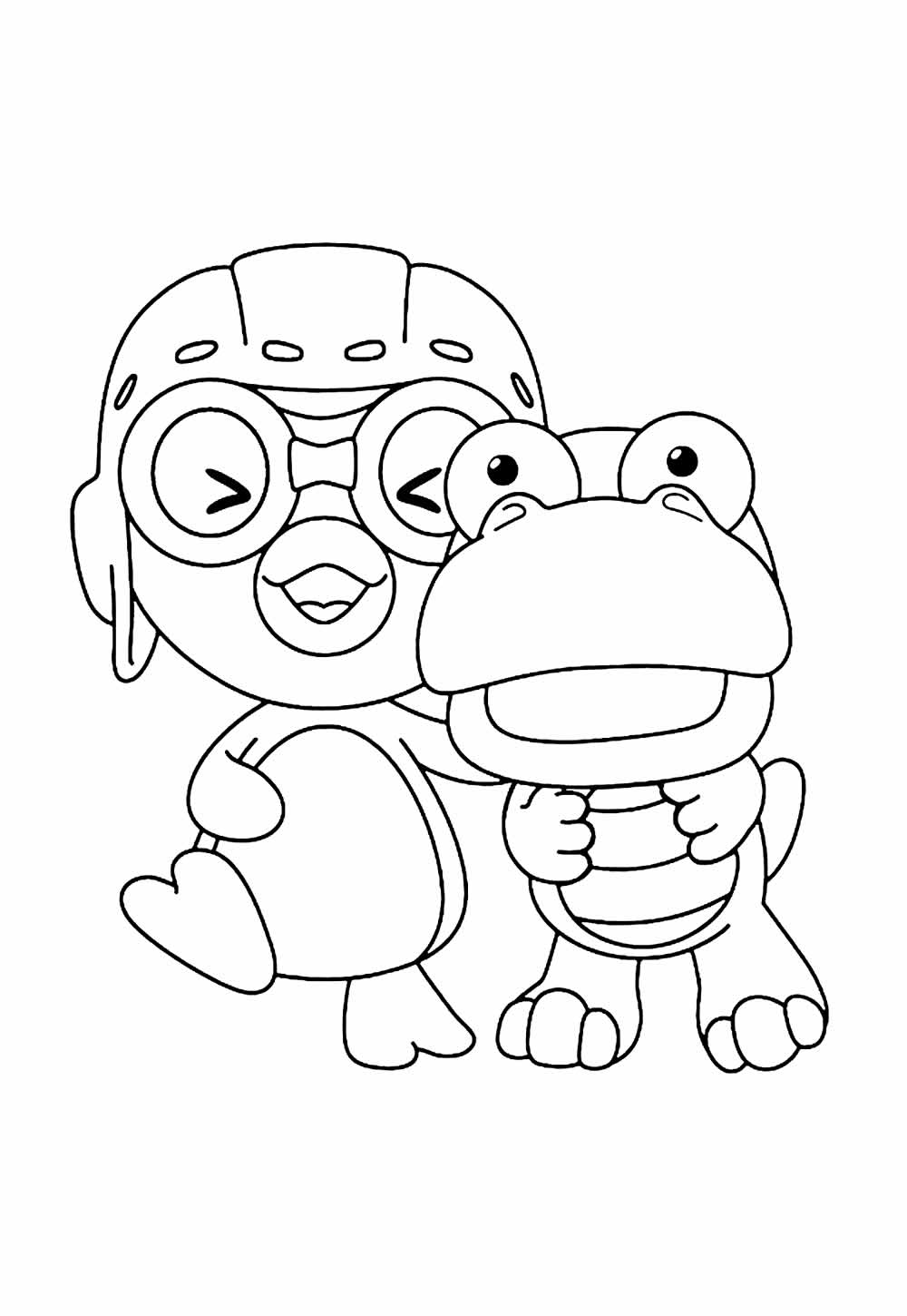 Desenho de Pororo para pintar