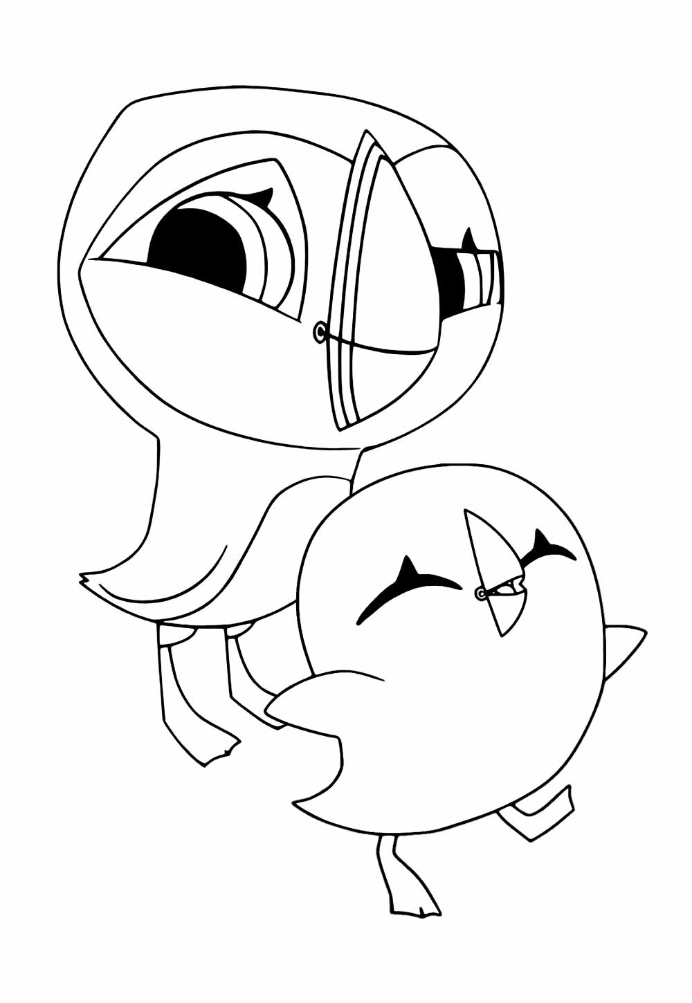 Desenho de Puffin Rock para colorir