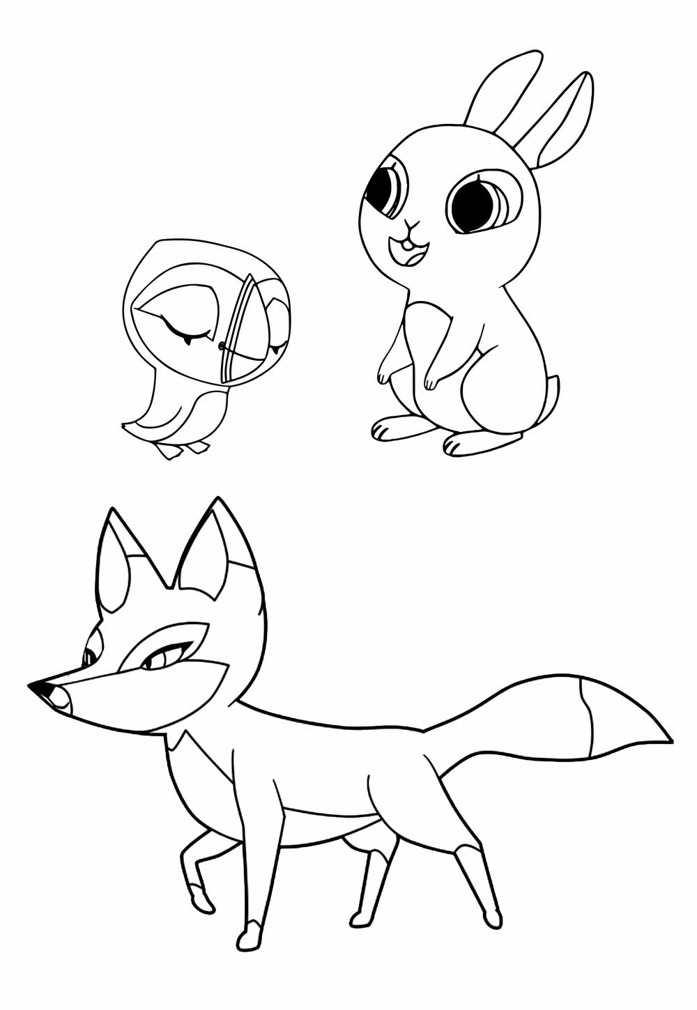 Desenhos de Puffin Rock para pintar