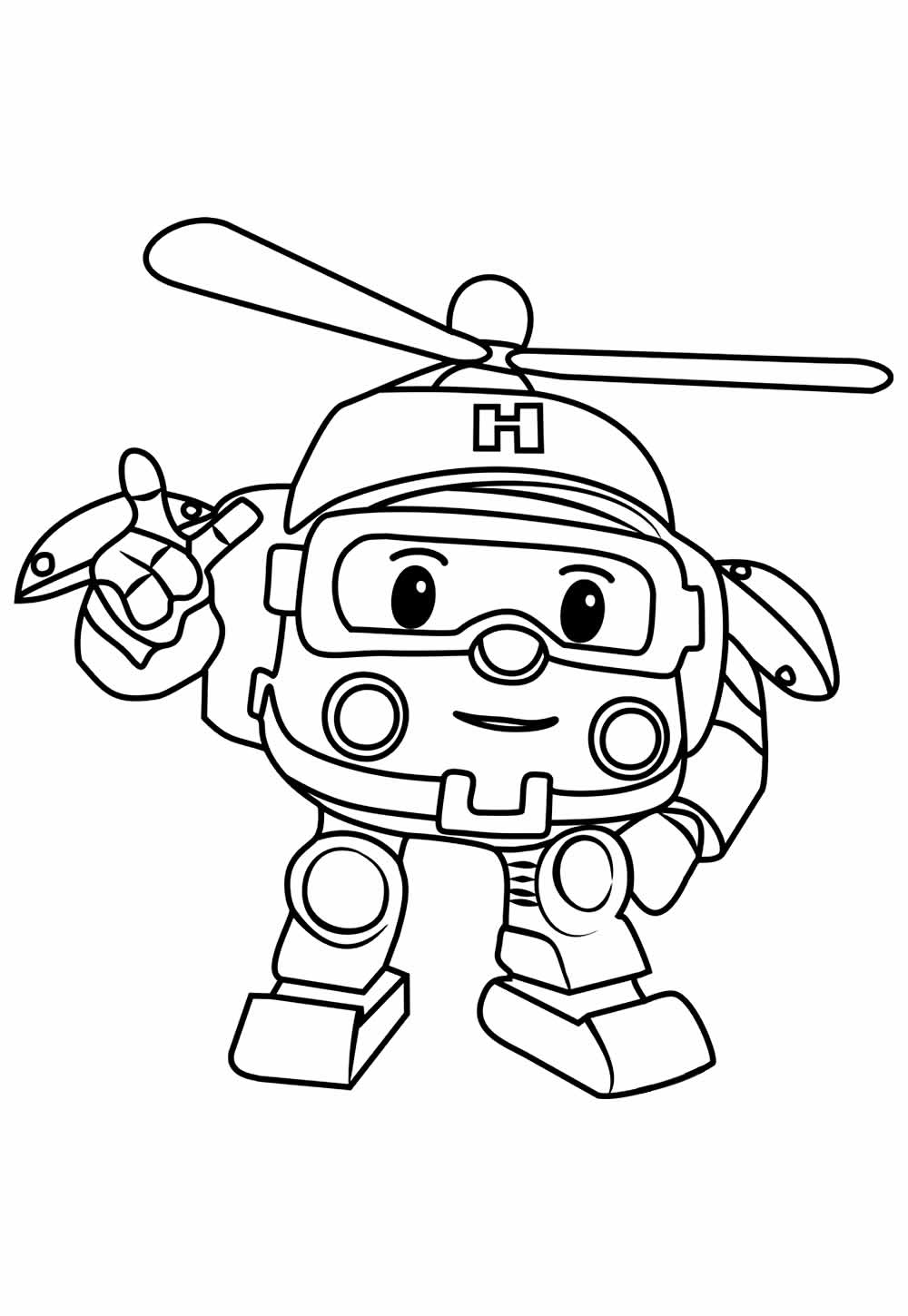 Desenho de Robocar Poli para colorir