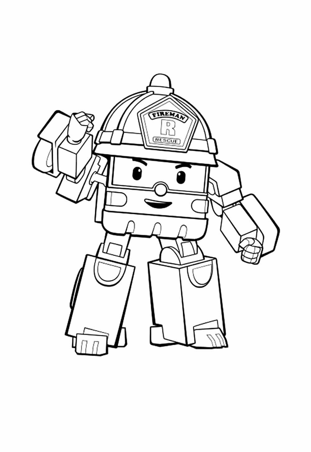 Robocar Poli para colorir