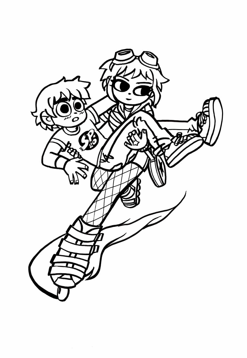 Desenho de Scott Pilgrim para colorir