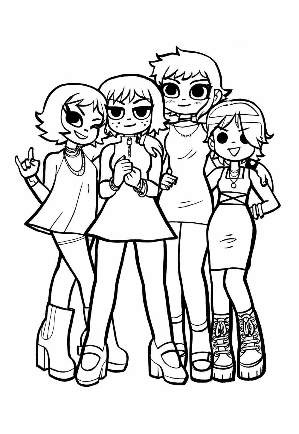 Desenho de Scott Pilgrim para colorir