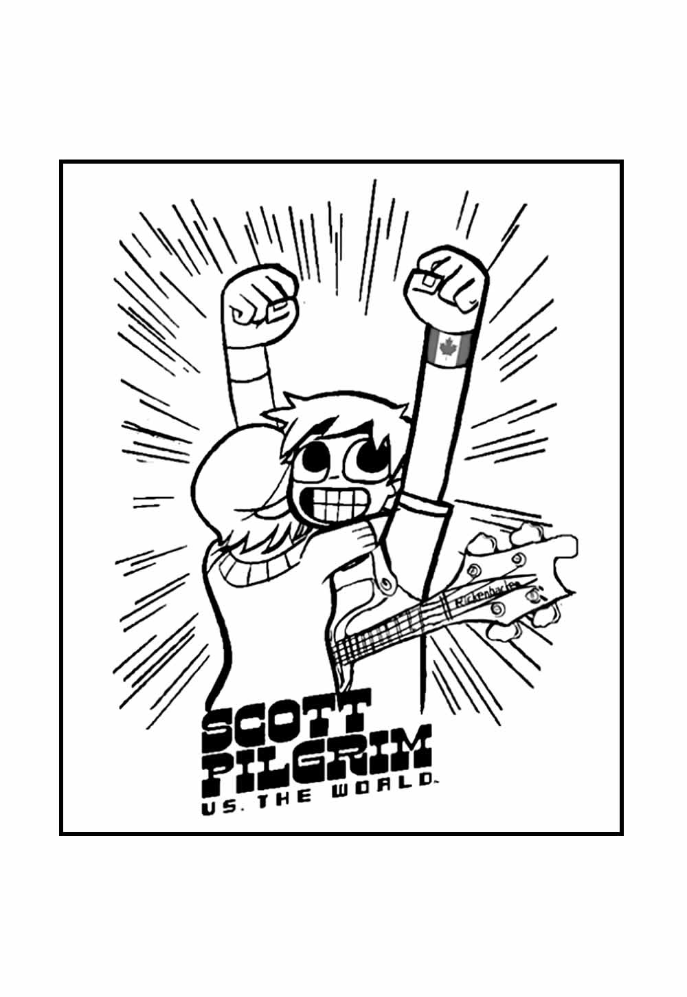 Desenho de Scott Pilgrim para colorir