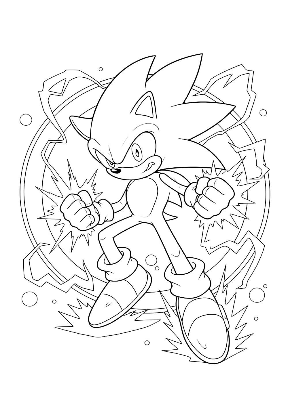 Sonic Boom para colorir e pintar