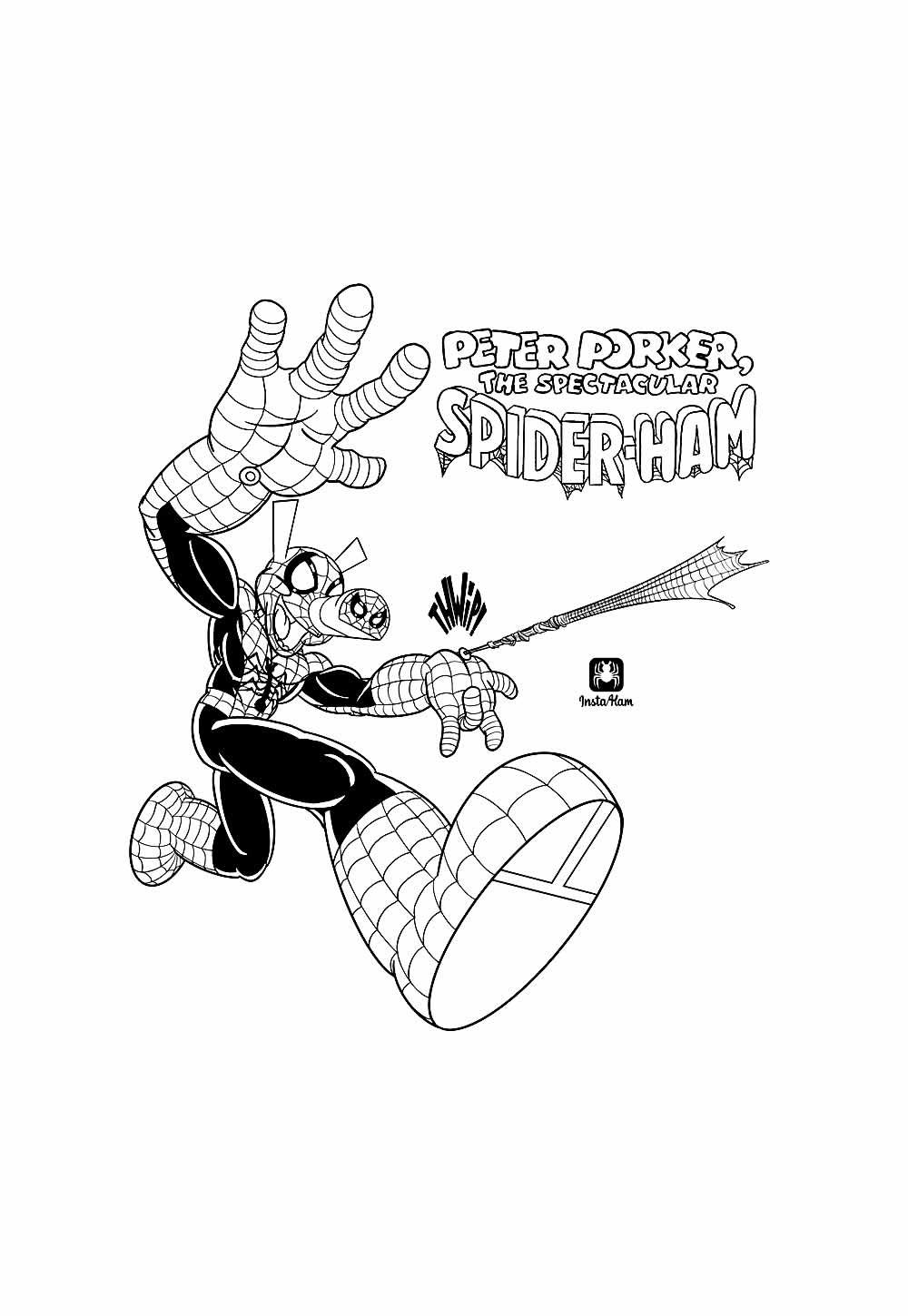 Spider-Ham para colorir