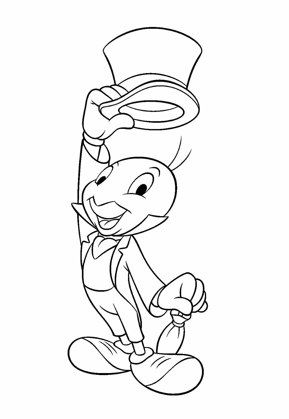 Desenho do Grilo Falante para colorir