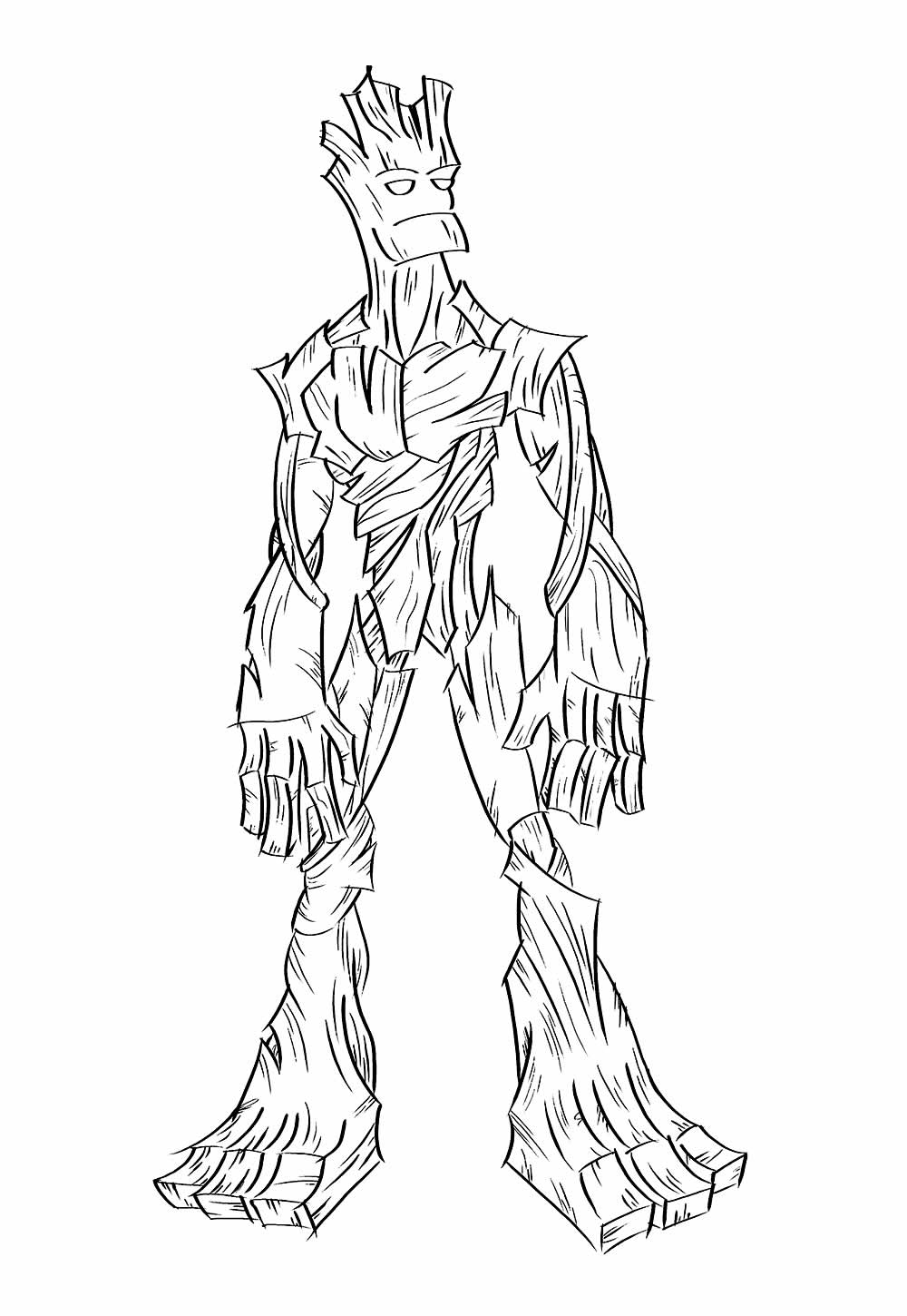Desenho do Groot para colorir