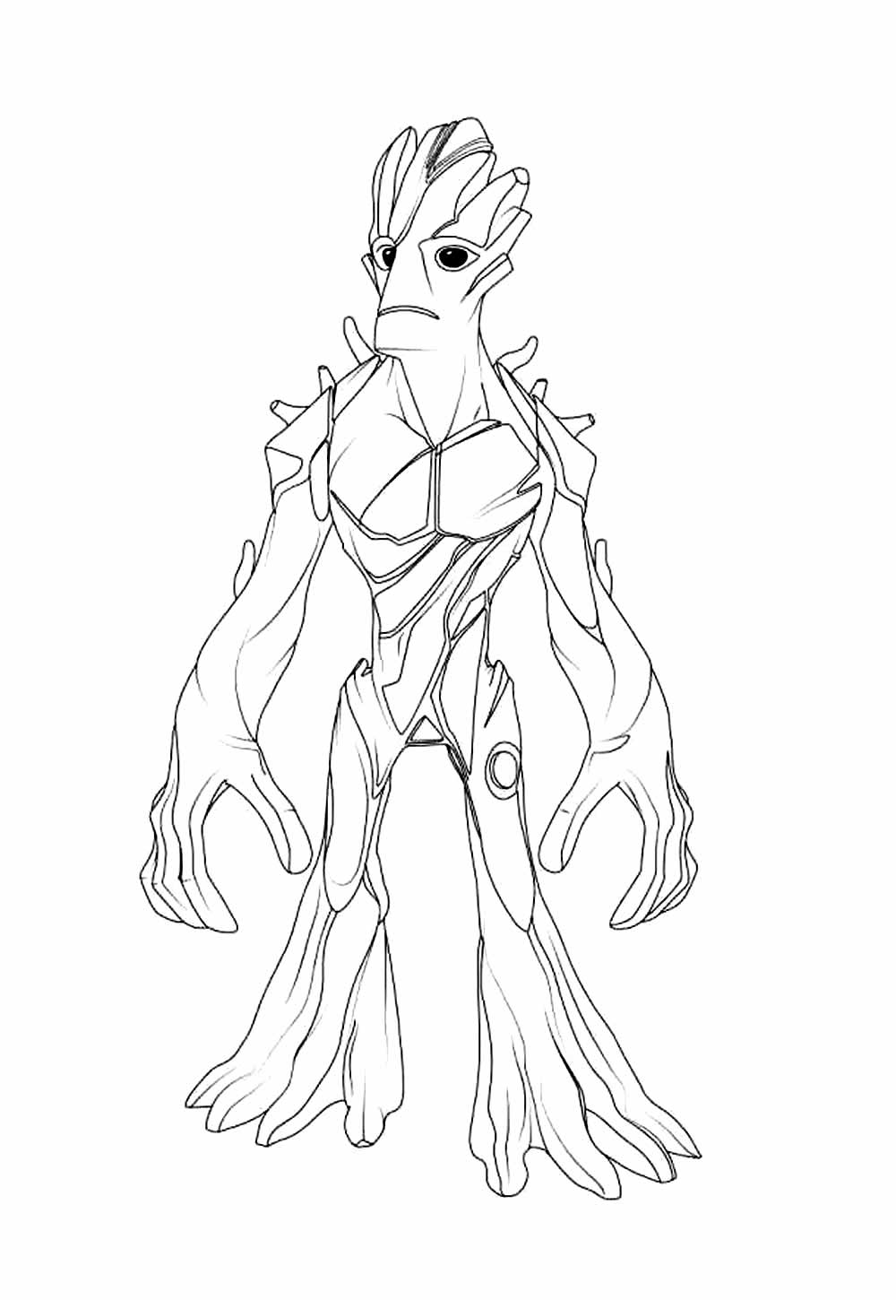 Desenho do Groot para pintar