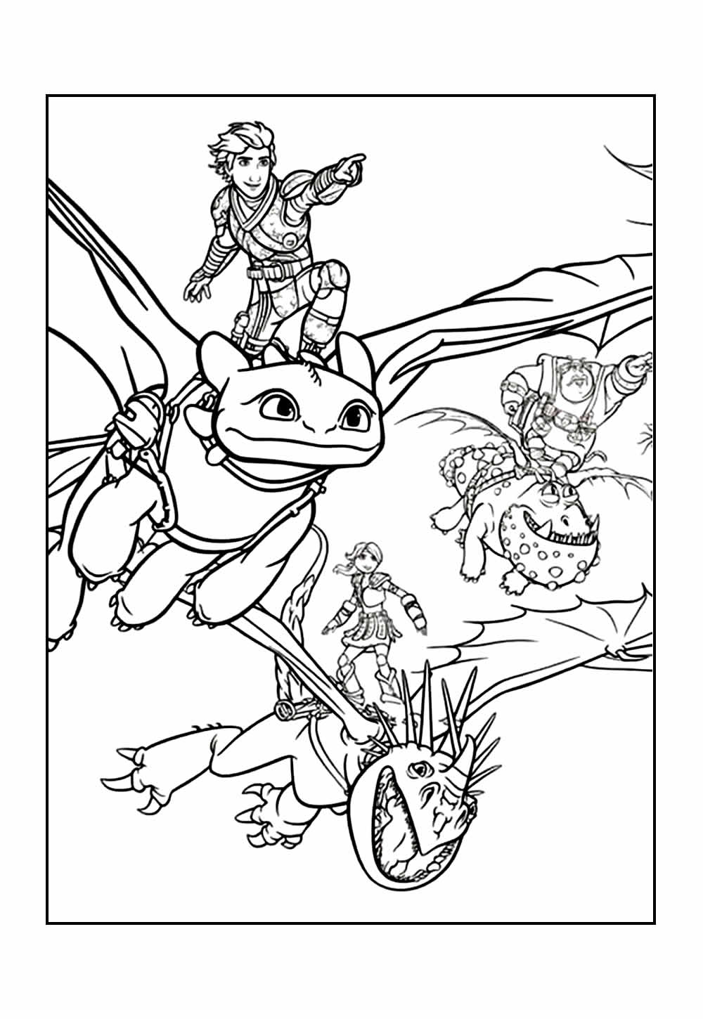 Desenho de Soluço para colorir - Como Treinar Seu Dragão