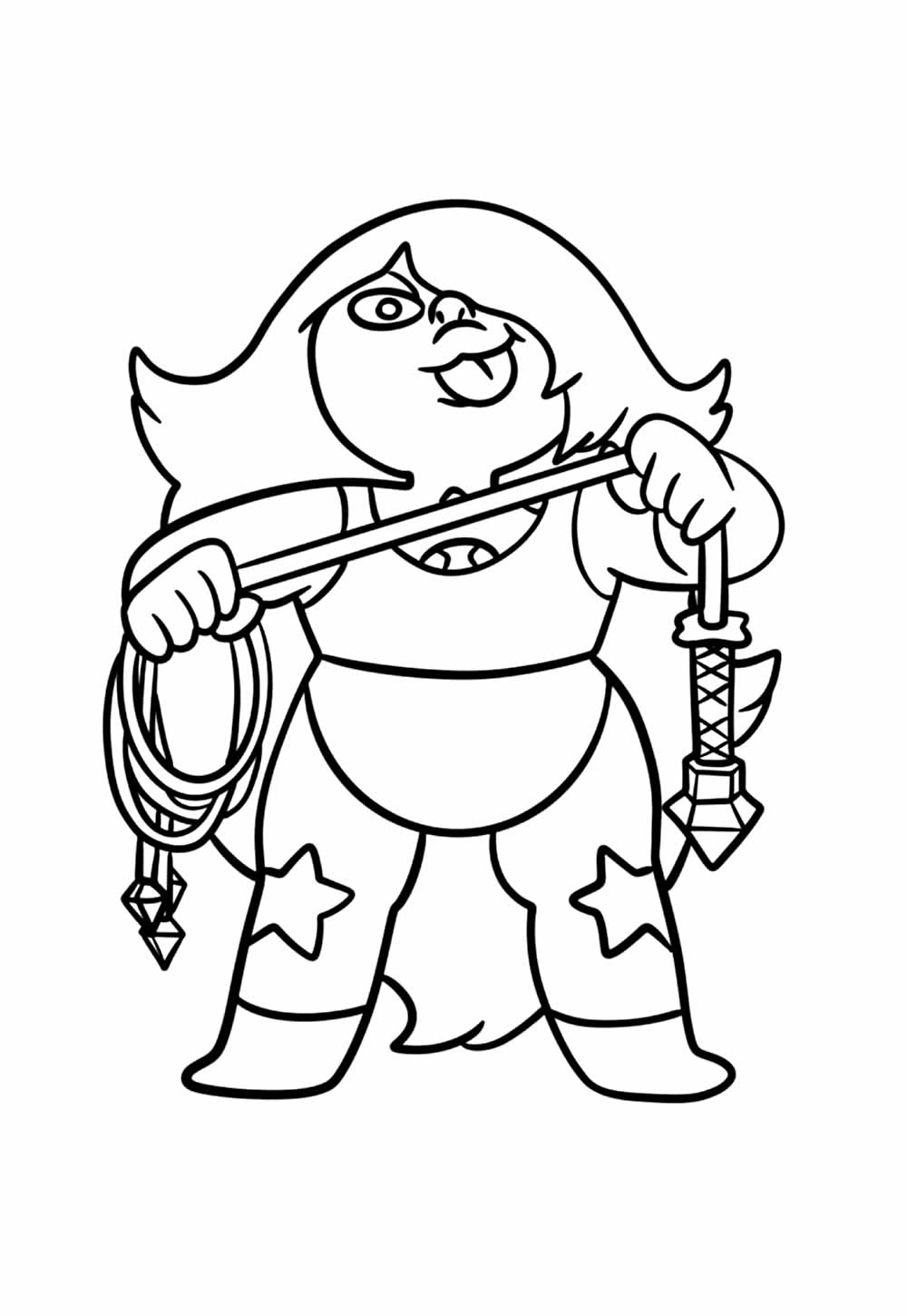 Desenho da Ametista para colorir (Steven Universo)