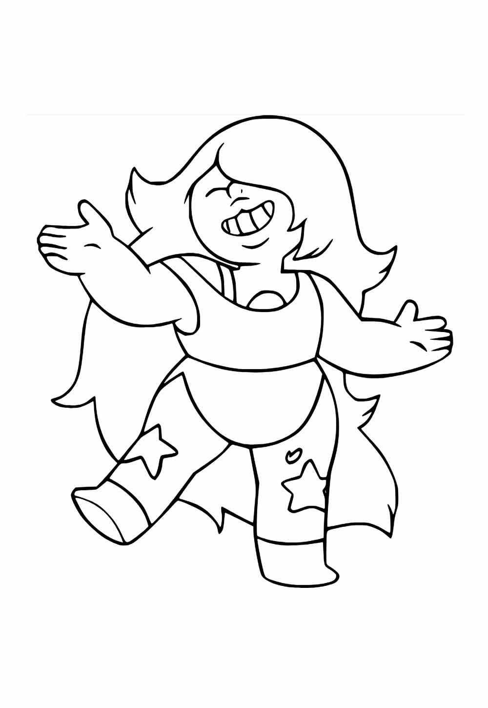 Desenho da Ametista para pintar (Steven Universo)