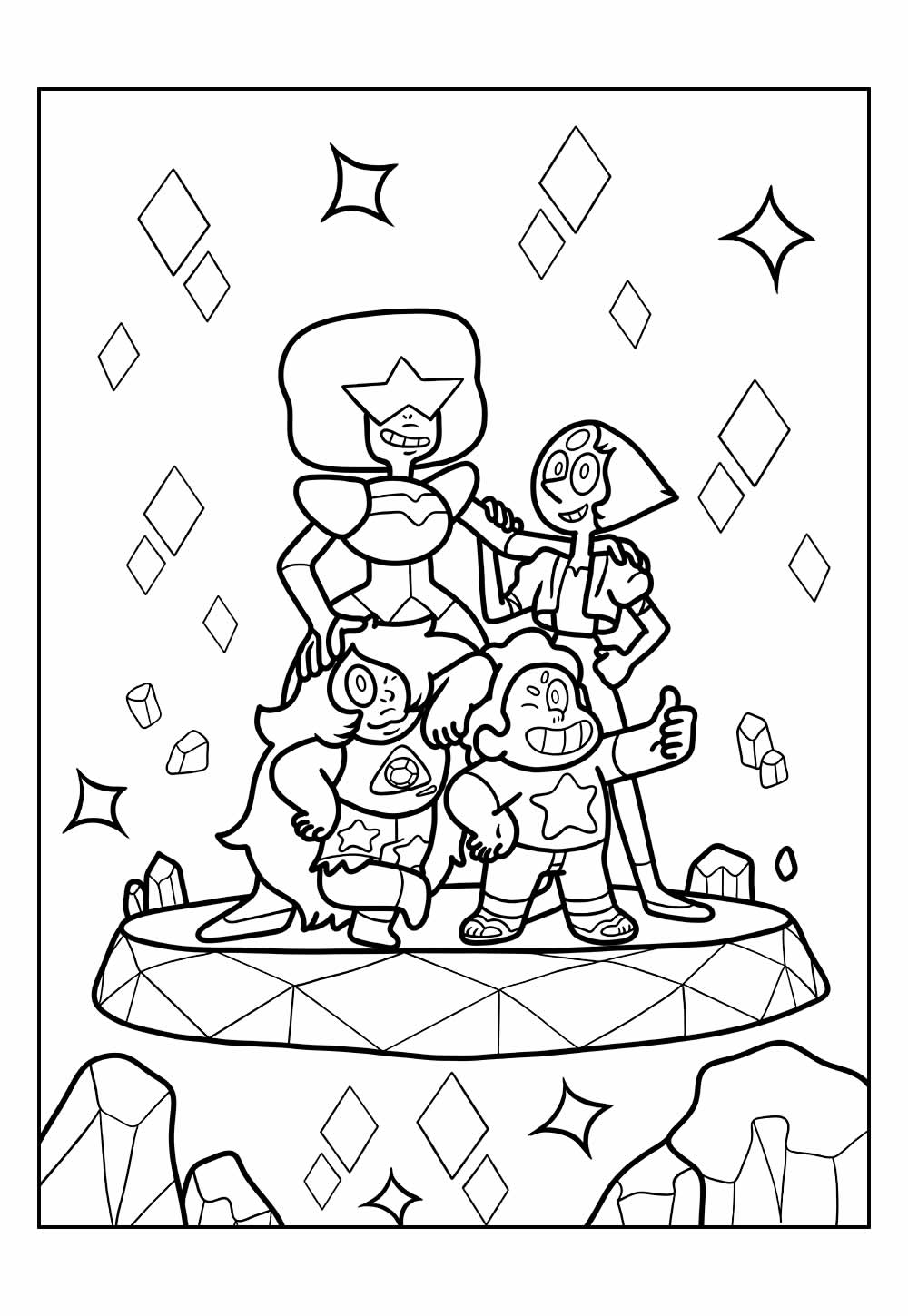 Desenho de Steven Universo para pintar