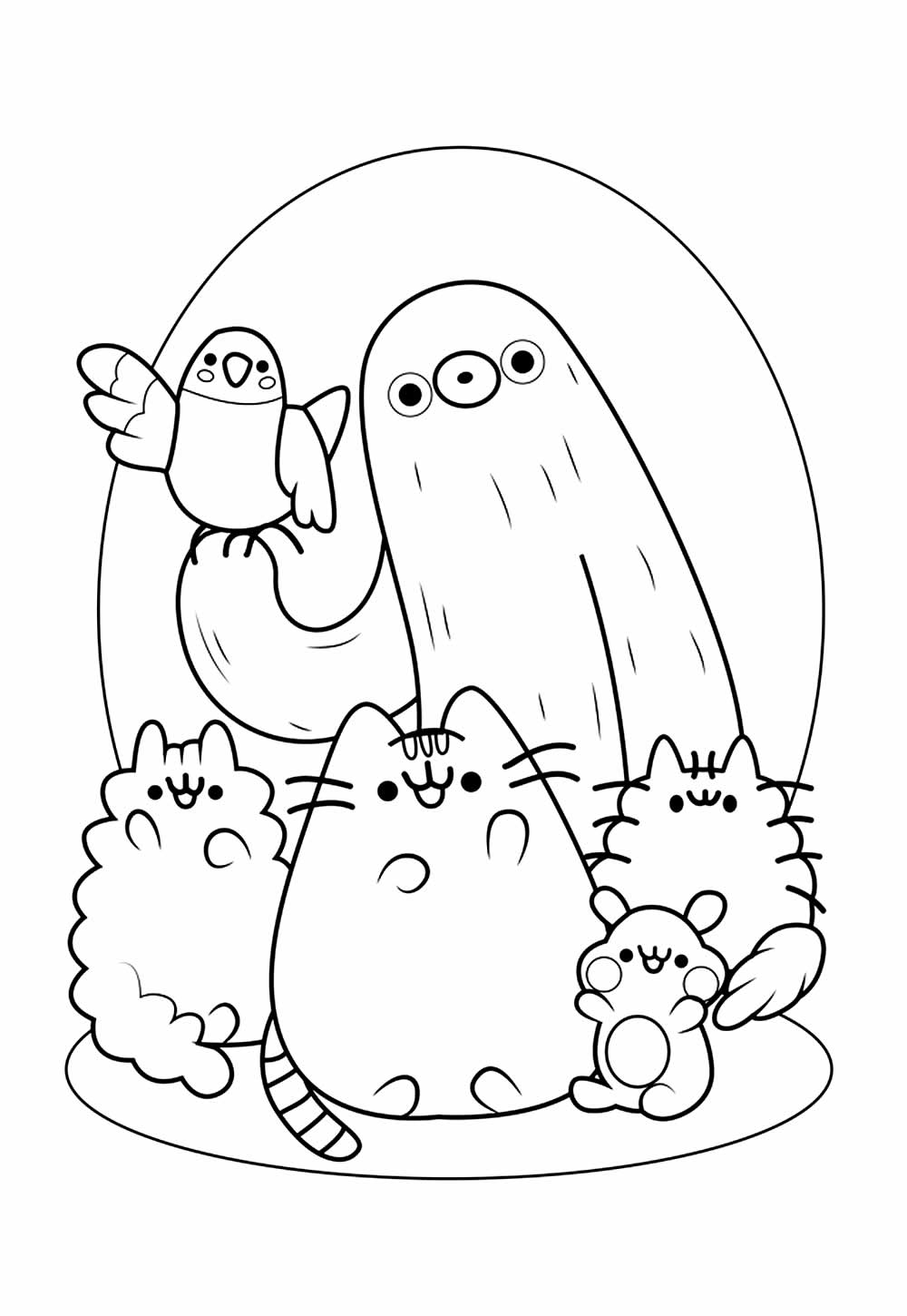 Desenho da Gatinha Pusheen para pintar