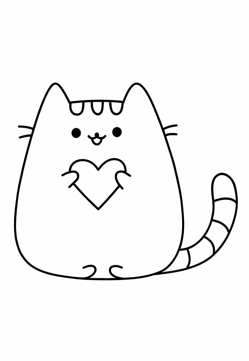 Gatinha Pusheen para colorir
