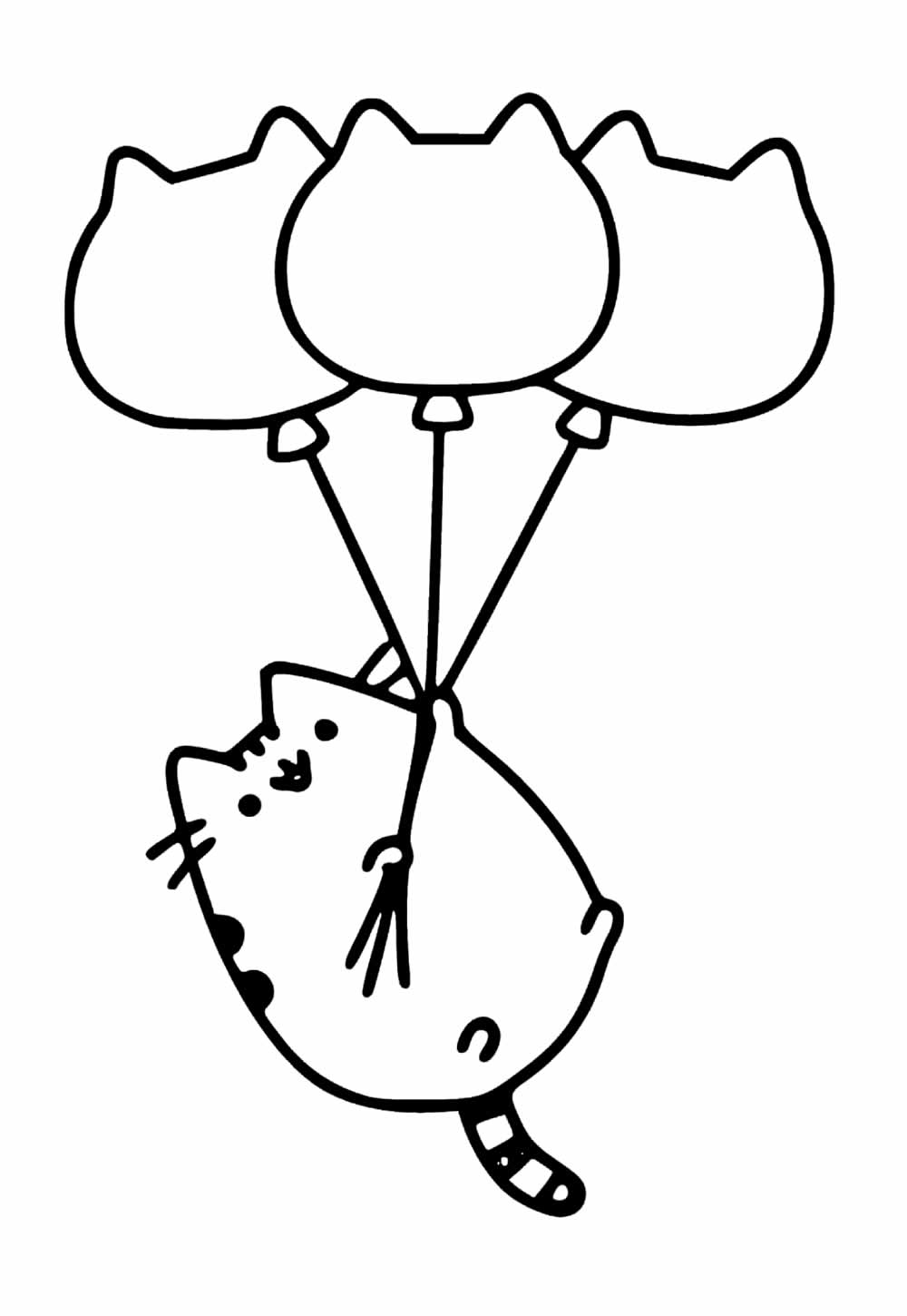Pusheen para colorir