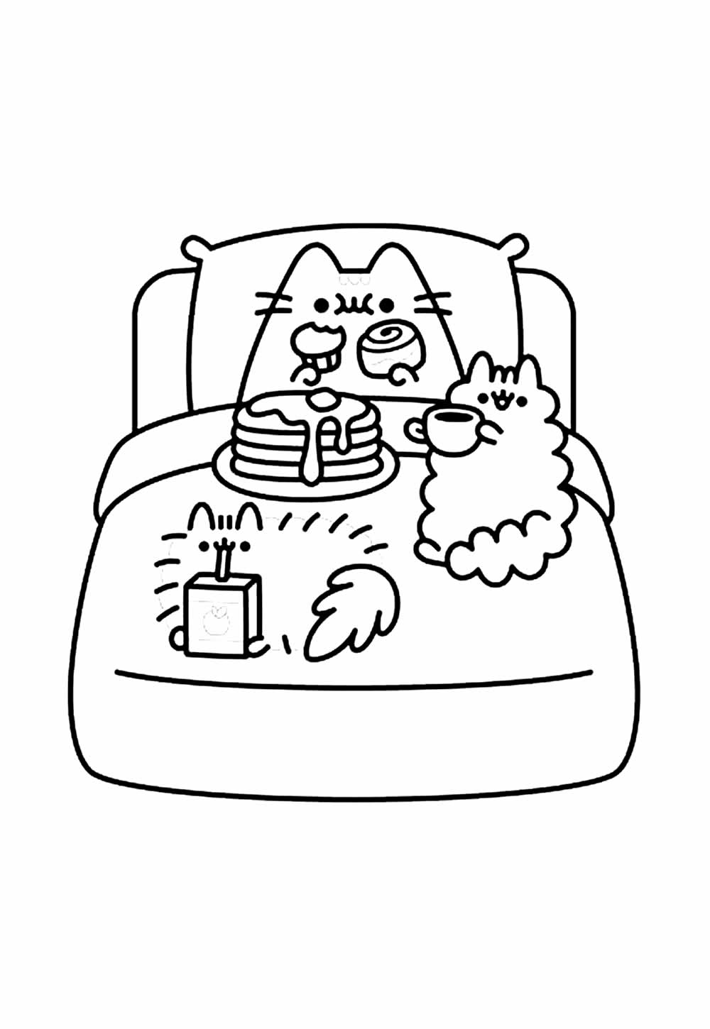 Desenho da Pusheen para colorir