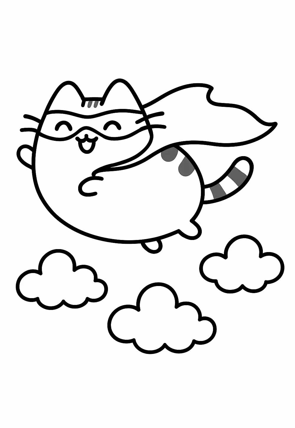 Desenho da Gatinha Pusheen para colorir