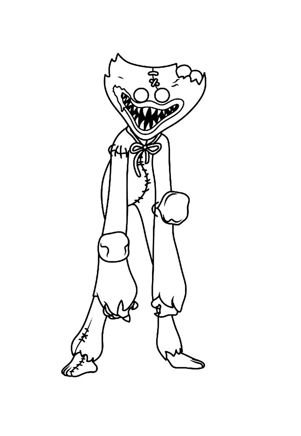 Desenho de Huggy Wuggy para colorir