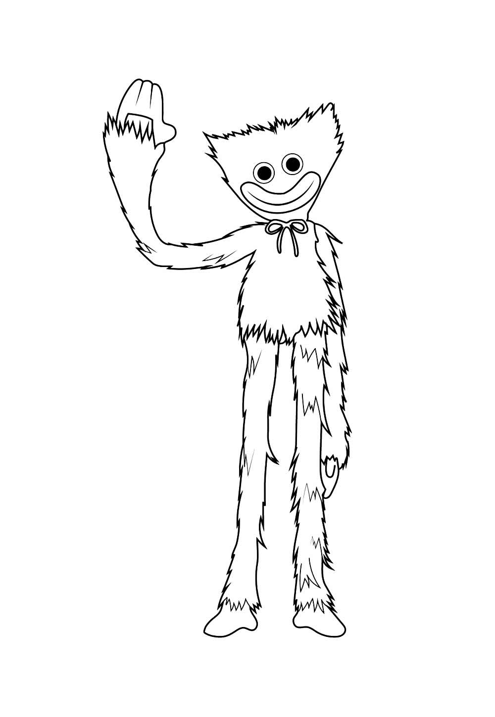 Desenho de Huggy Wuggy para pintar