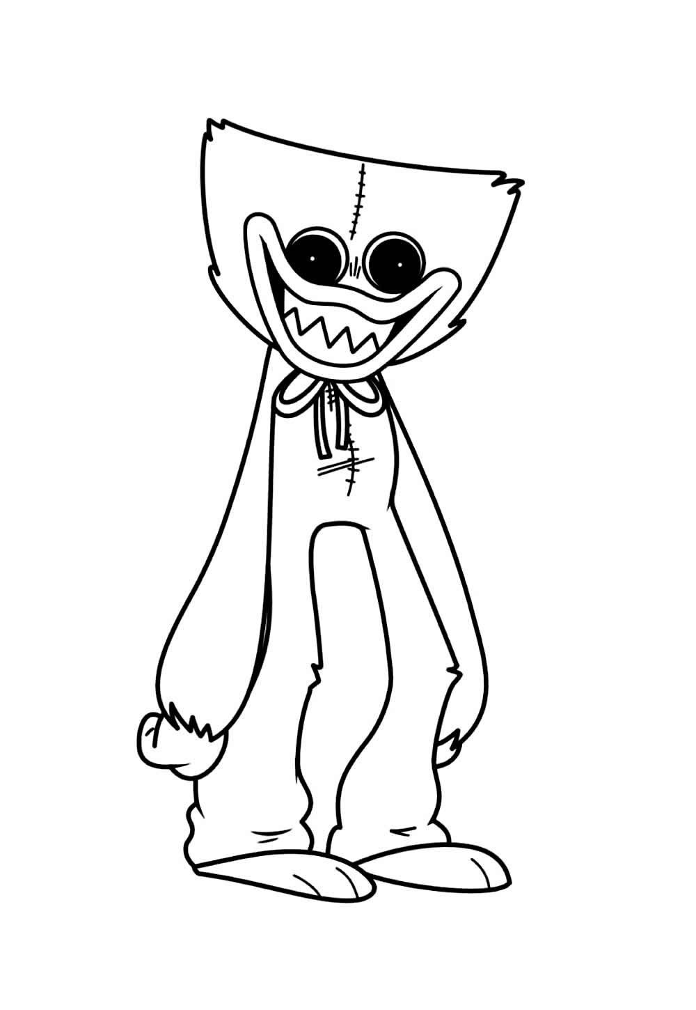 Desenho de Huggy Wuggy para pintar