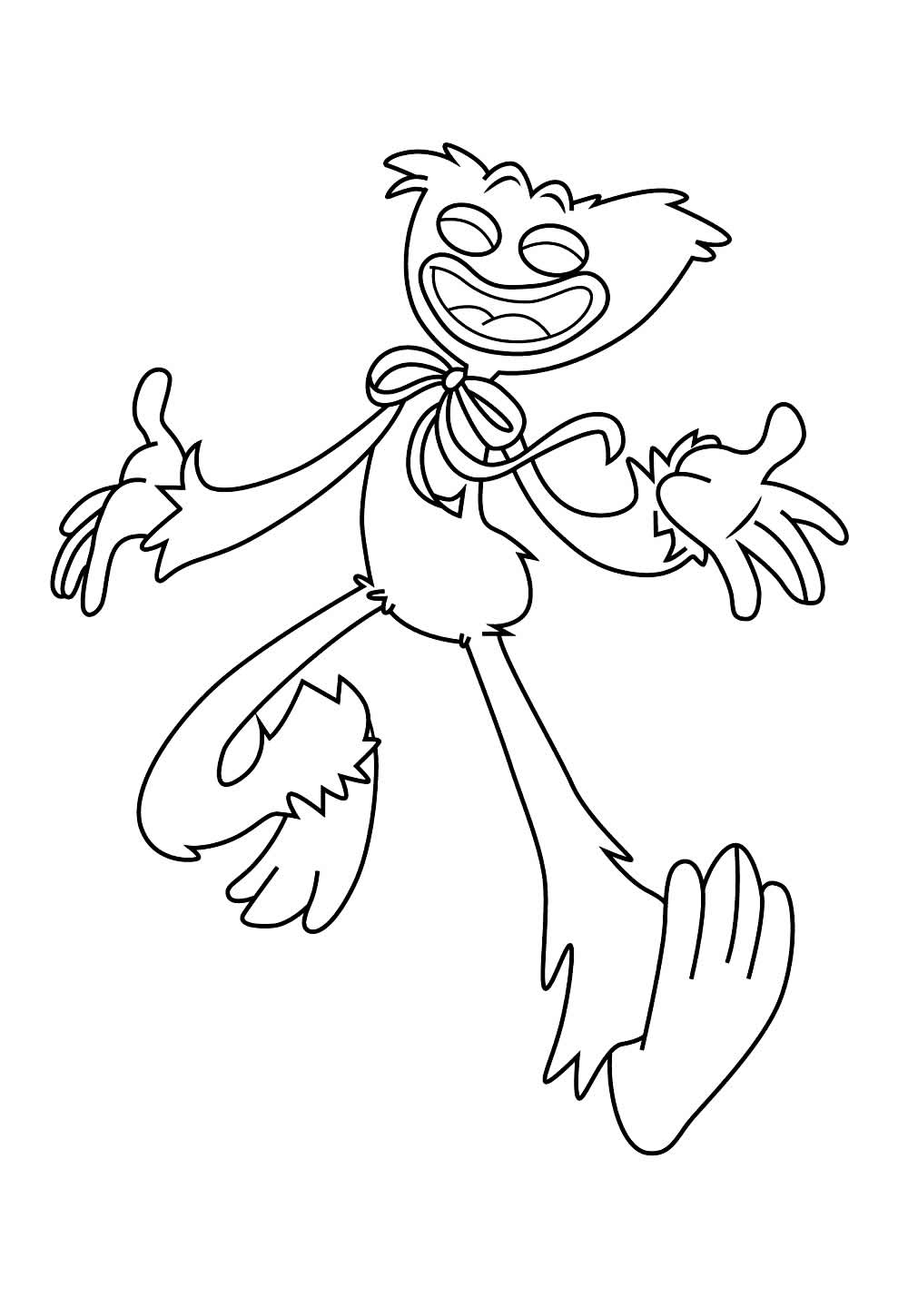 Desenho de Huggy Wuggy para colorir