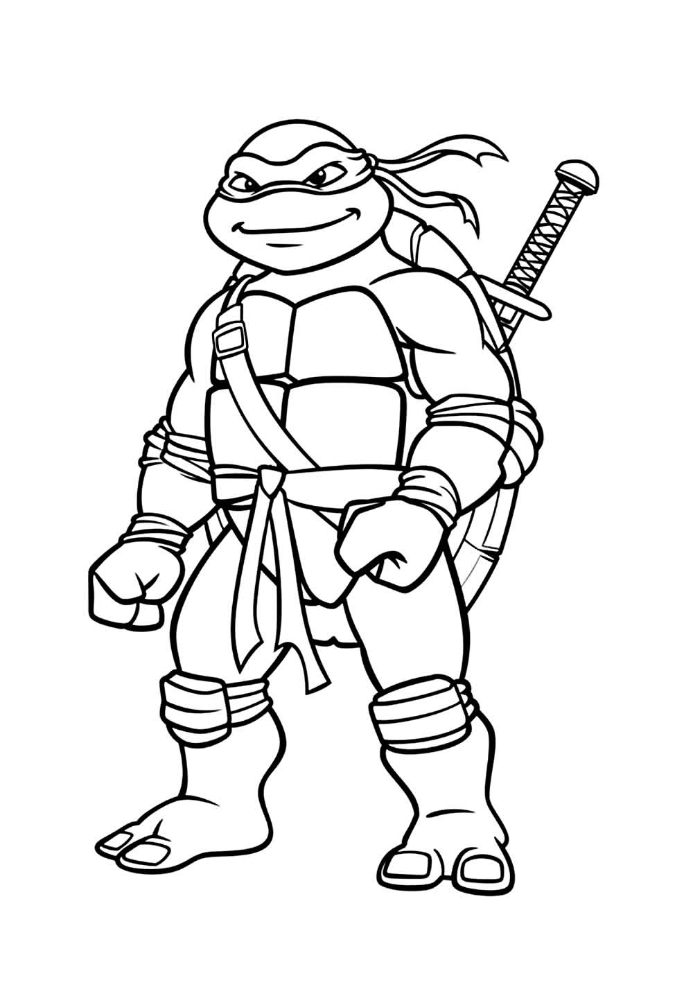 Desenho de Leonardo - Tartarugas Ninja