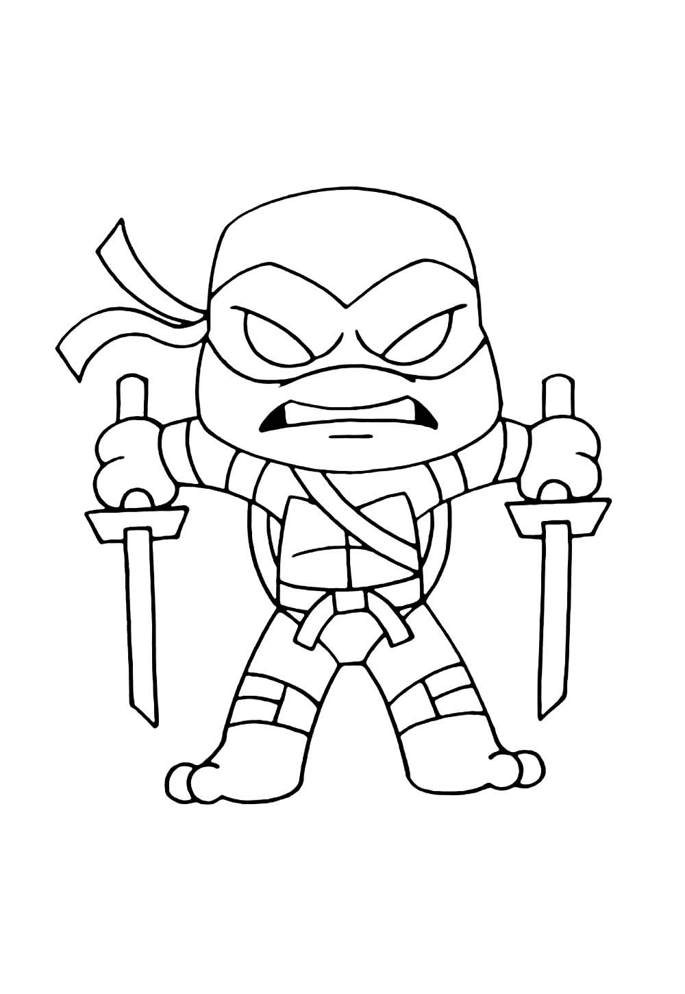 Desenho de Leonardo das Tartarugas Ninja