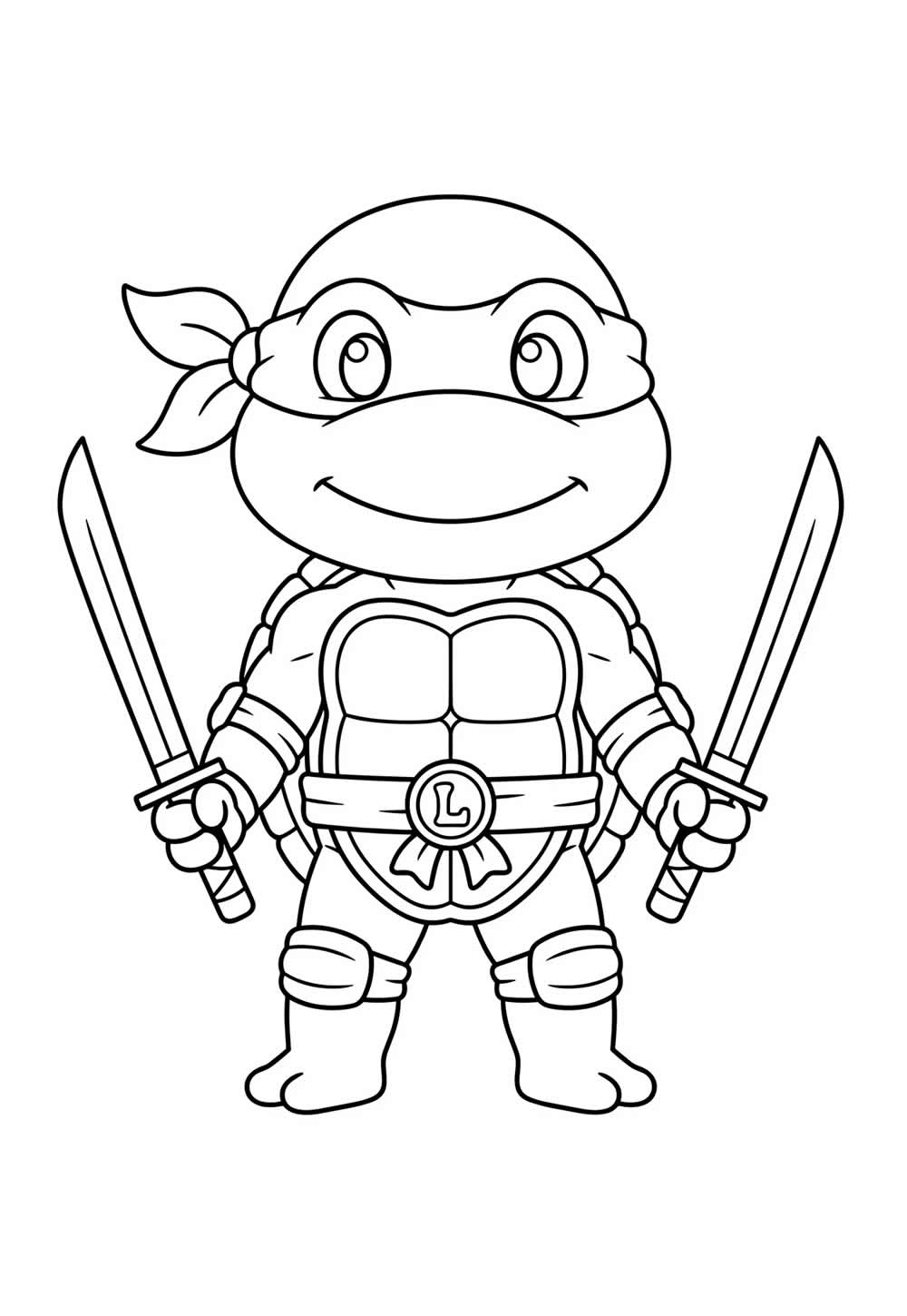 Desenho de Leonardo das Tartarugas Ninja
