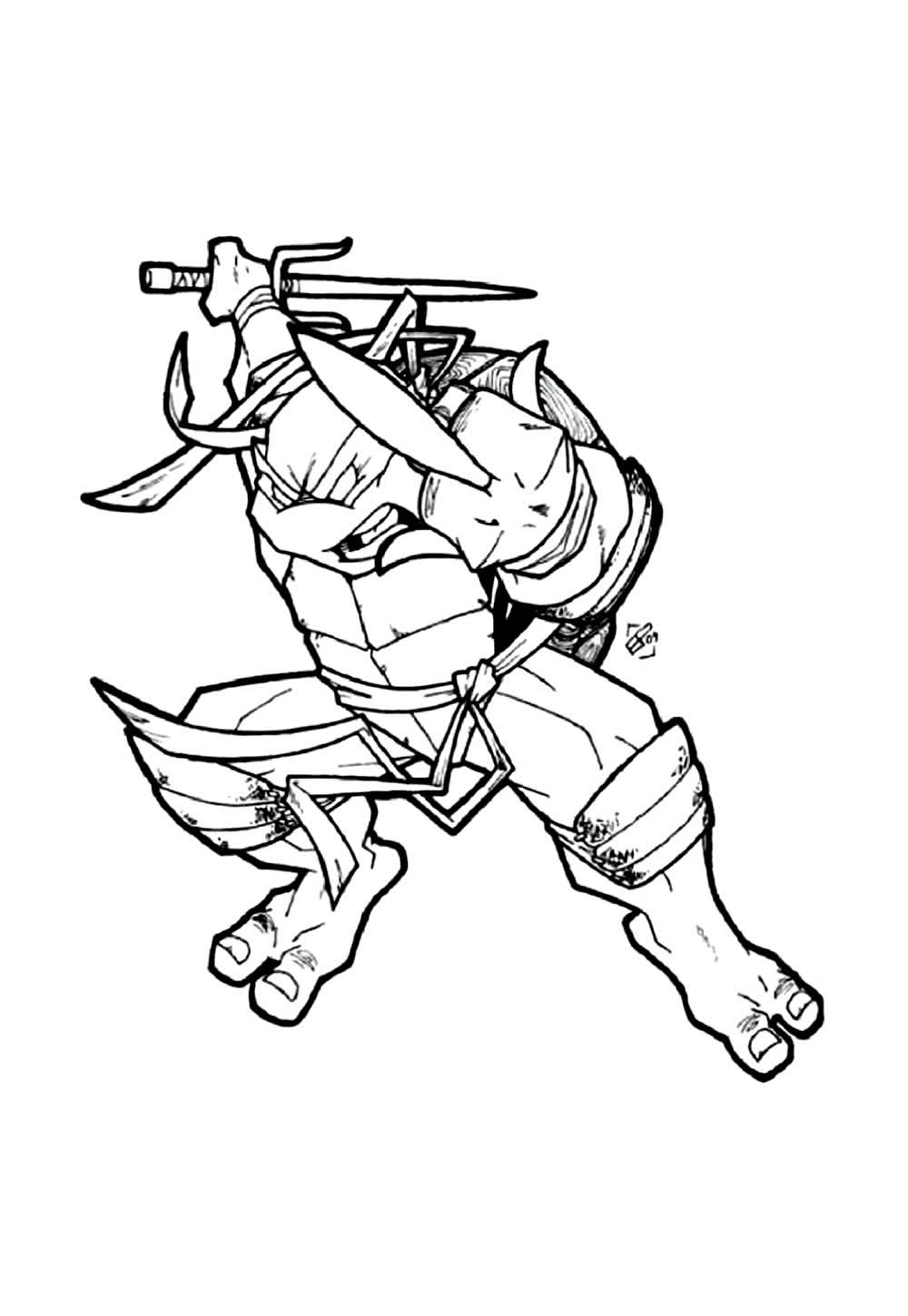 Desenho de Leonardo das Tartarugas Ninja