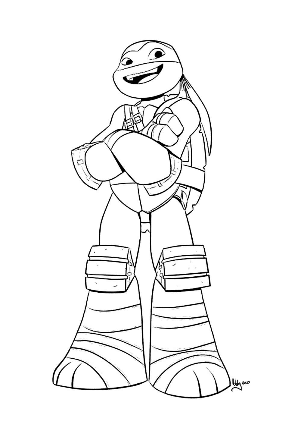 Desenho de Leonardo das Tartarugas Ninja
