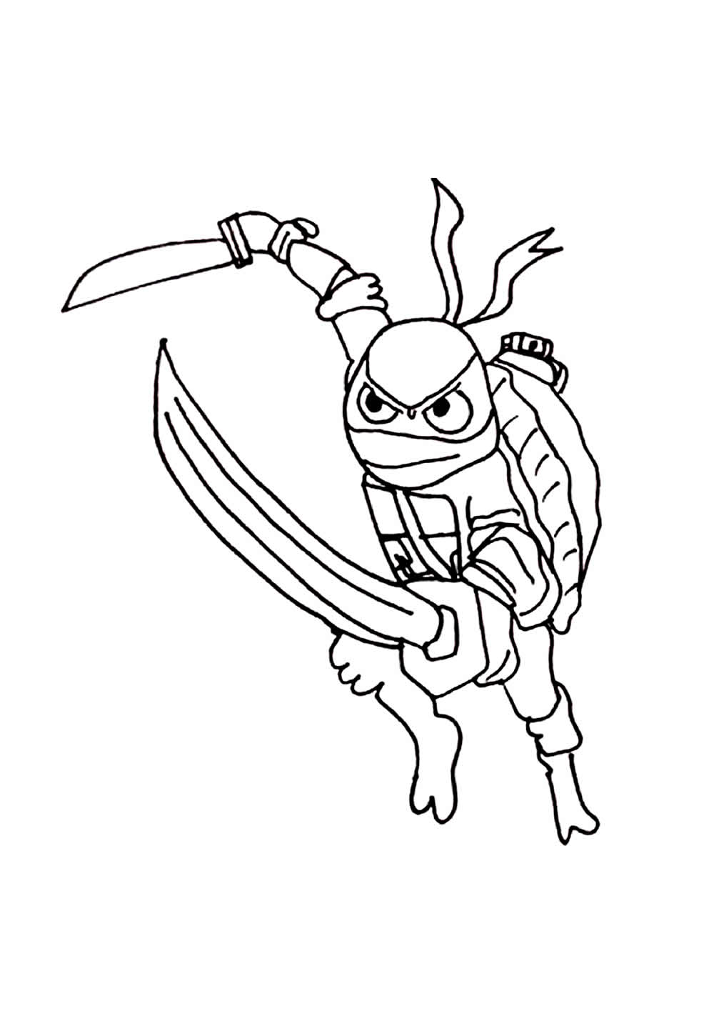 Desenho de Leonardo das Tartarugas Ninja