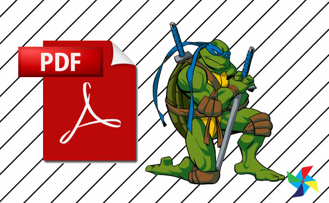 Desenhos de Leonardo das Tartarugas Ninja em PDF