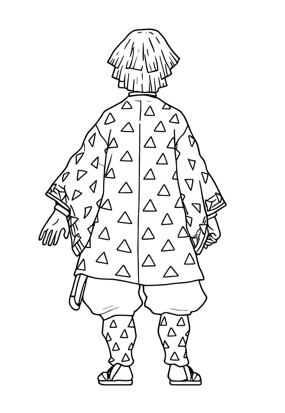Desenho de Zenitsu para colorir