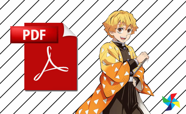 Desenhos de Zenitsu em PDF