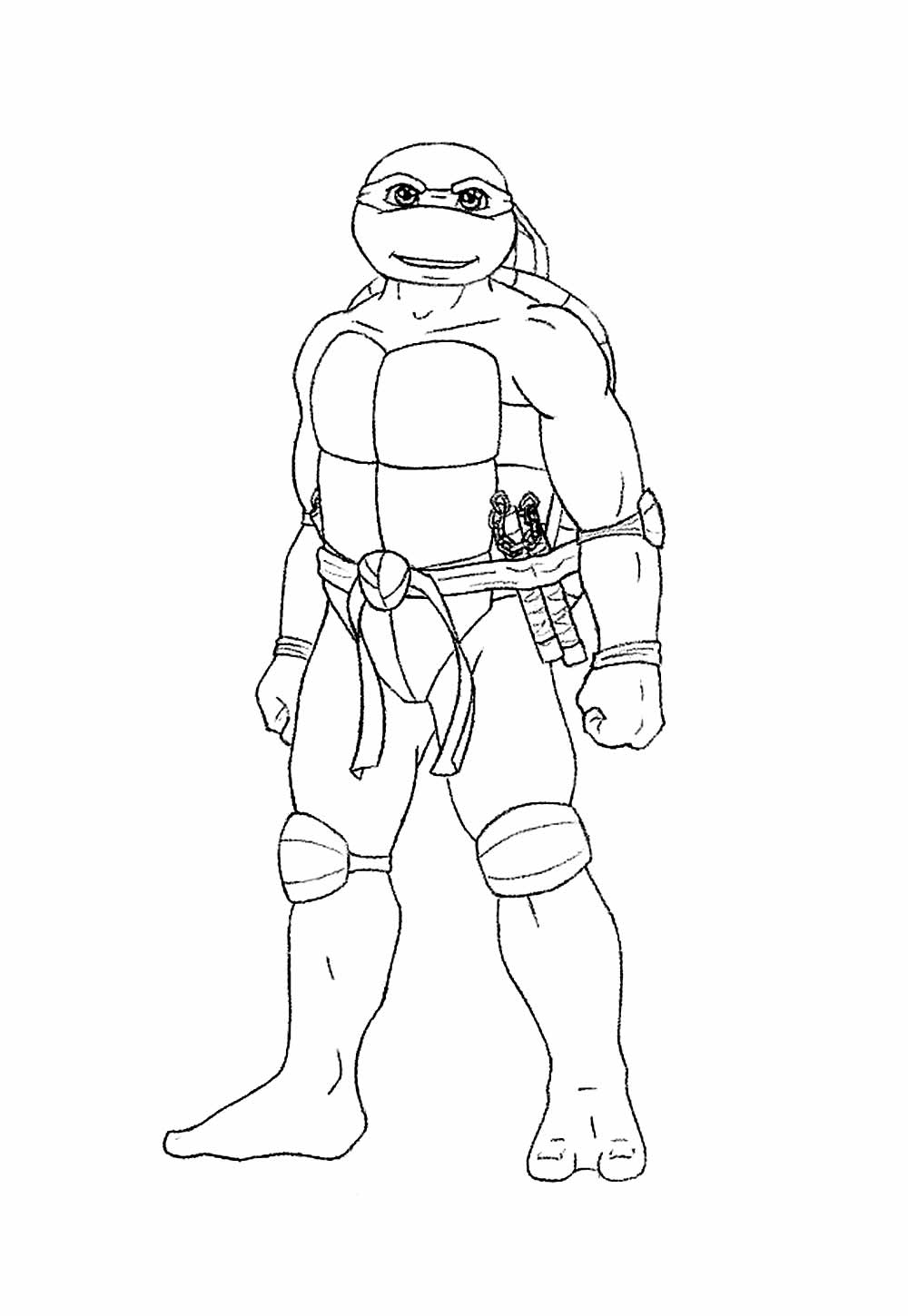 Desenho do Michelangelo das Tartarugas Ninja