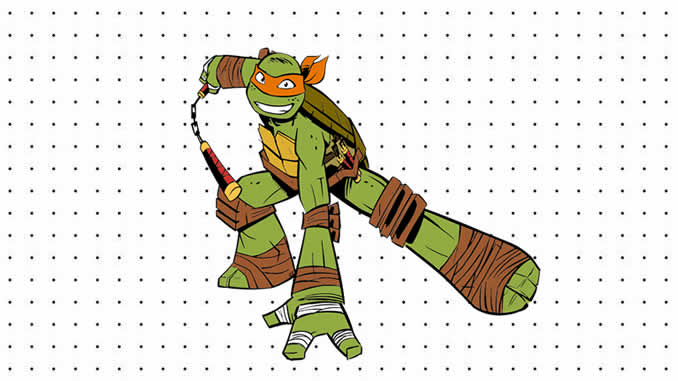 Desenhos do Michelangelo das Tartarugas Ninja para colorir