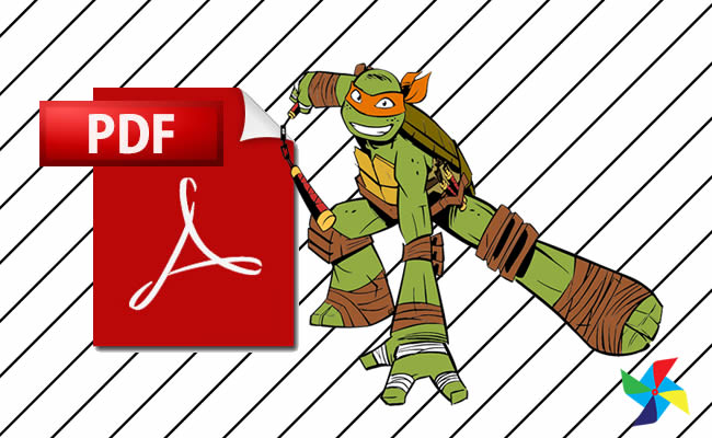 Desenhos do Michelangelo das Tartarugas Ninja em PDF