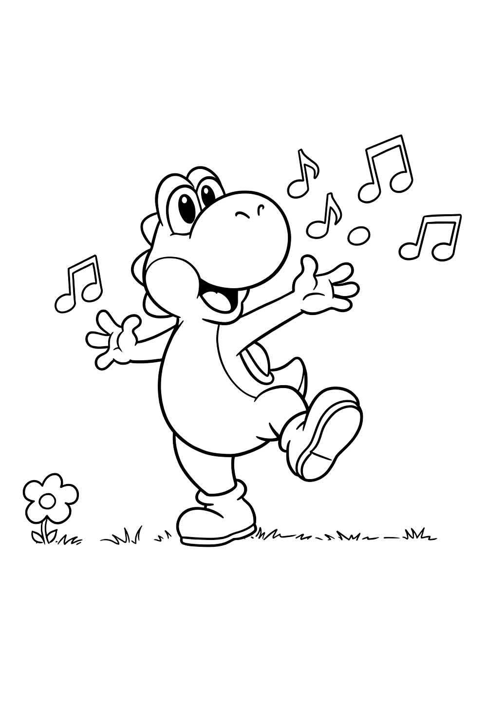Desenho do Yoshi para colorir