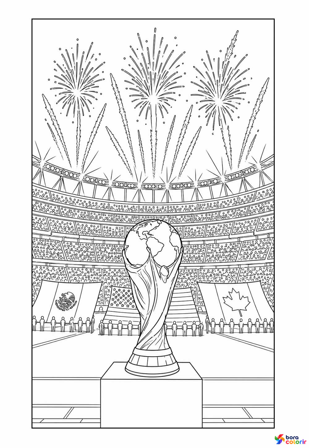Desenho da Abertura da Copa do Mundo
