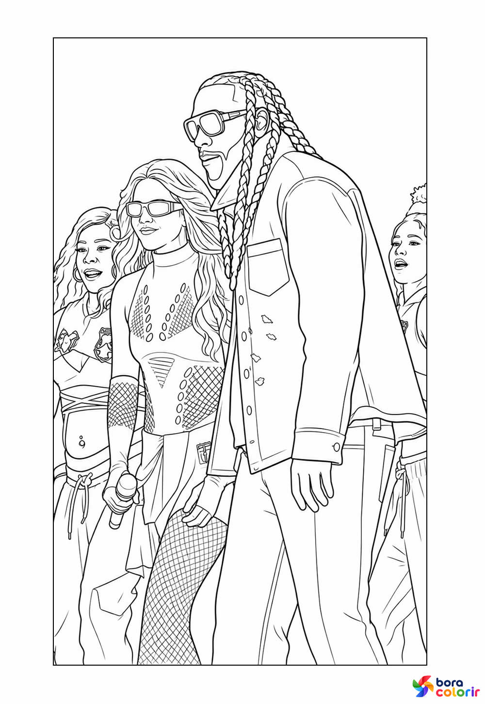 Desenho para colorir da Abertura da Copa - Show - Shakira