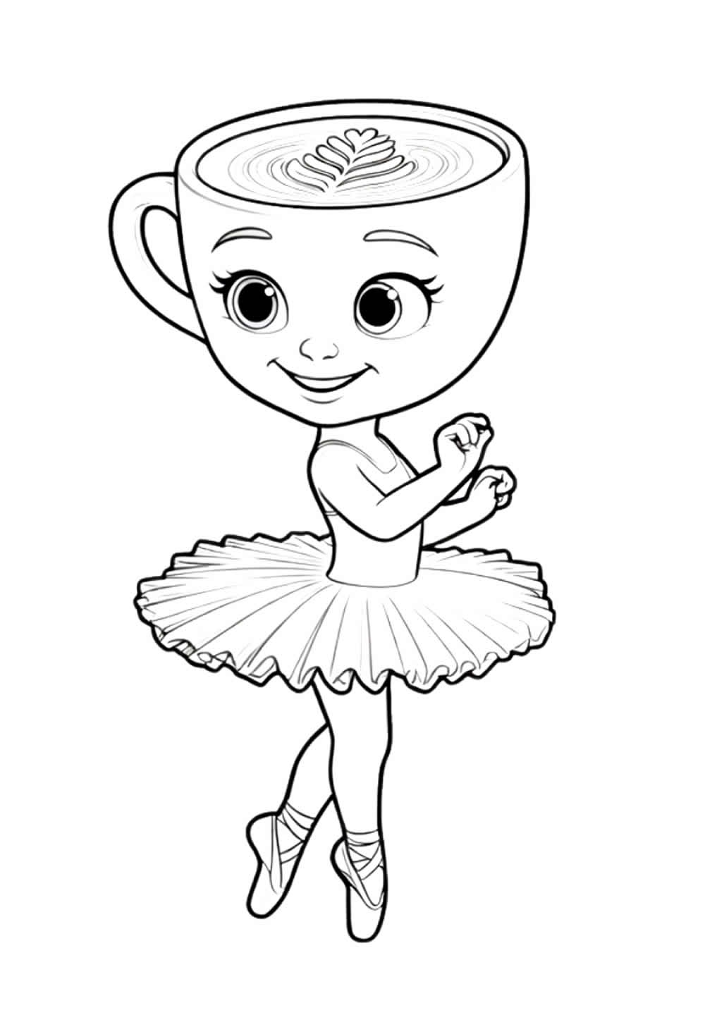 Colorir desenho da Ballerina Cappuccina